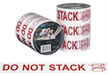 Packing Tape Do Not Stack, White/Red, 48mm x 100m x 50 Micron 1 X Roll